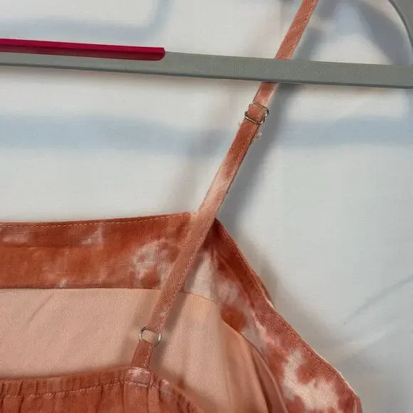 Altar’d State Cotton Linen Tie Dye Faux Wrap Sleeveless A Line Mini Dress Small - Picture 9 of 14